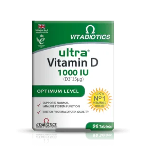 ویتامین دی ویتابیوتیکس Vitamin D ultra 1000 IU محصول انگلیس 96عددی
