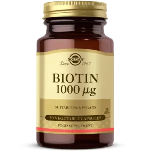 مکمل بیوتین سولگار 1000mcg وگان گیاهی 50عددی SOLGAR BIOTIN
