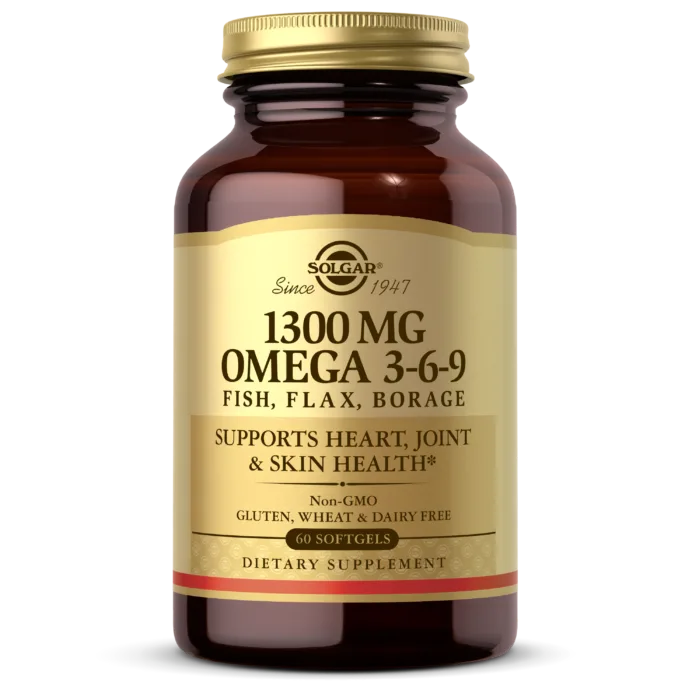 مکمل امگا 3.6.9 سولگار 1300MG Omega 3-6-9 Softgels SOLGAR