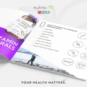 مولتی ویتامین استثنائی nutra vita وگان با 26 ماده ضروری 365 عددی 488گرم