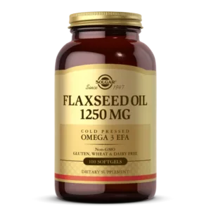 مکمل روغن بذر کتان سولگار 1250mg امگا3 اسید چرب ضروری