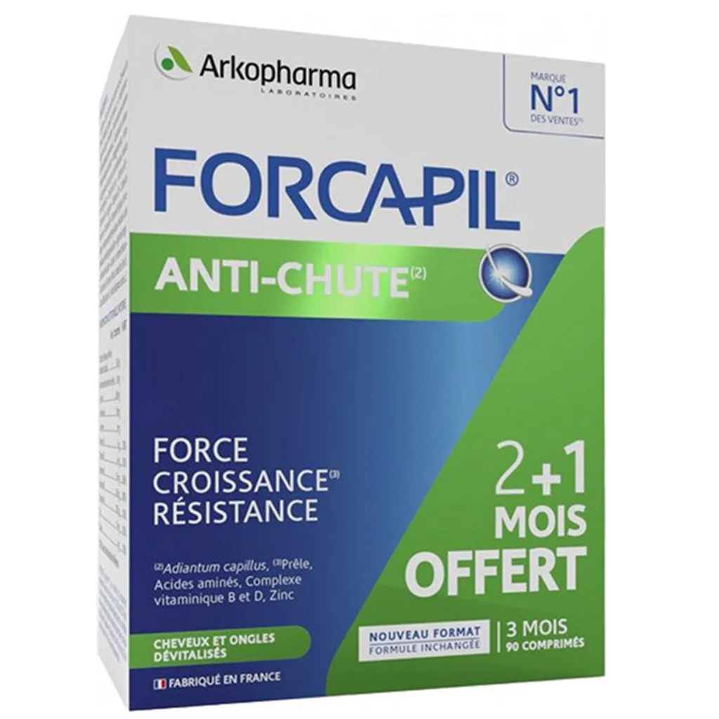 (یک ورق 15 عددی) مکمل ضد ریزش فورکاپیل فرانسه ضدریزش محرک رشد تقویت ریشه Forcapil® Anti-chute