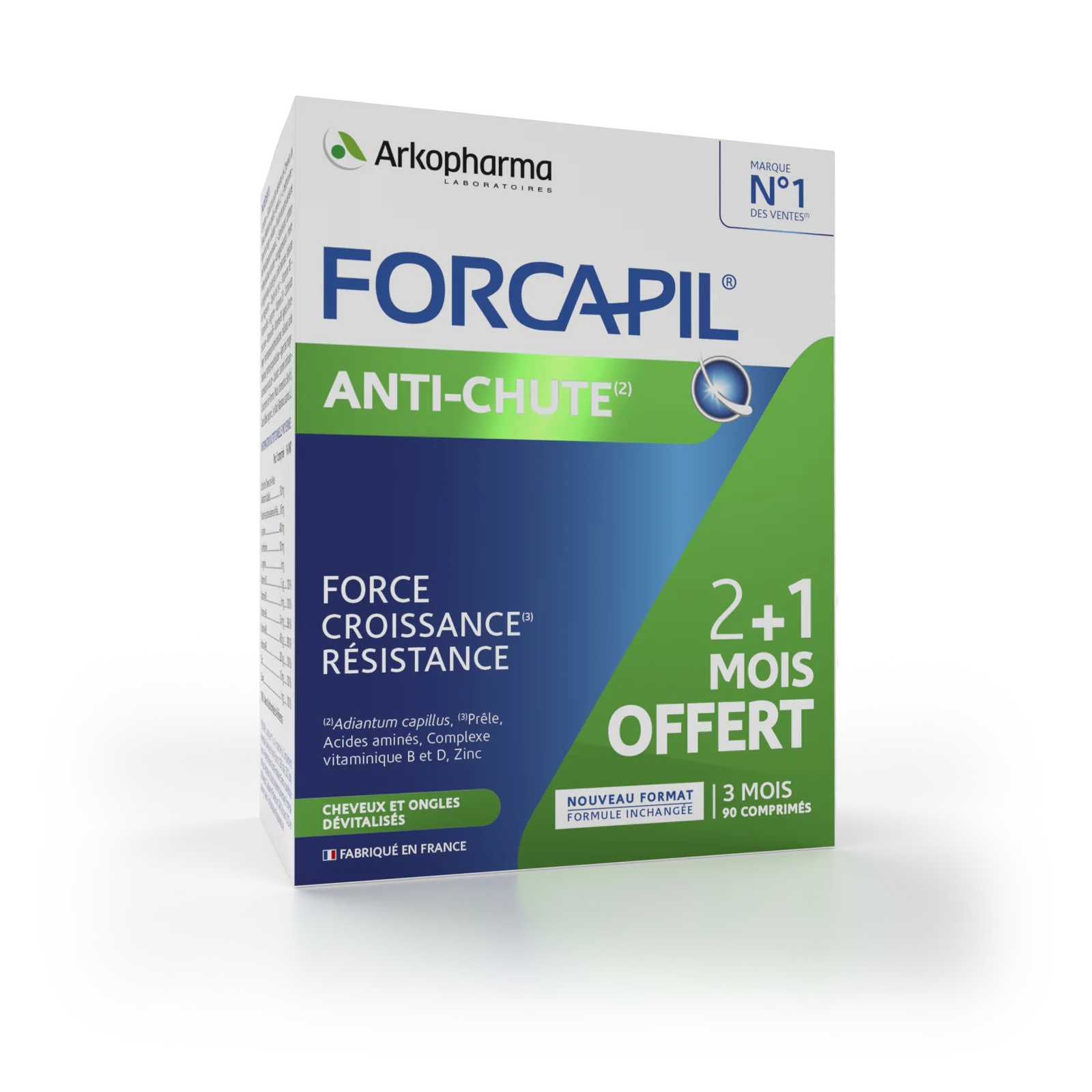 مکمل ضد ریزش فورکاپیل فرانسه ضدریزش محرک رشد تقویت ریشه Forcapil® Anti-chute (کد2954)