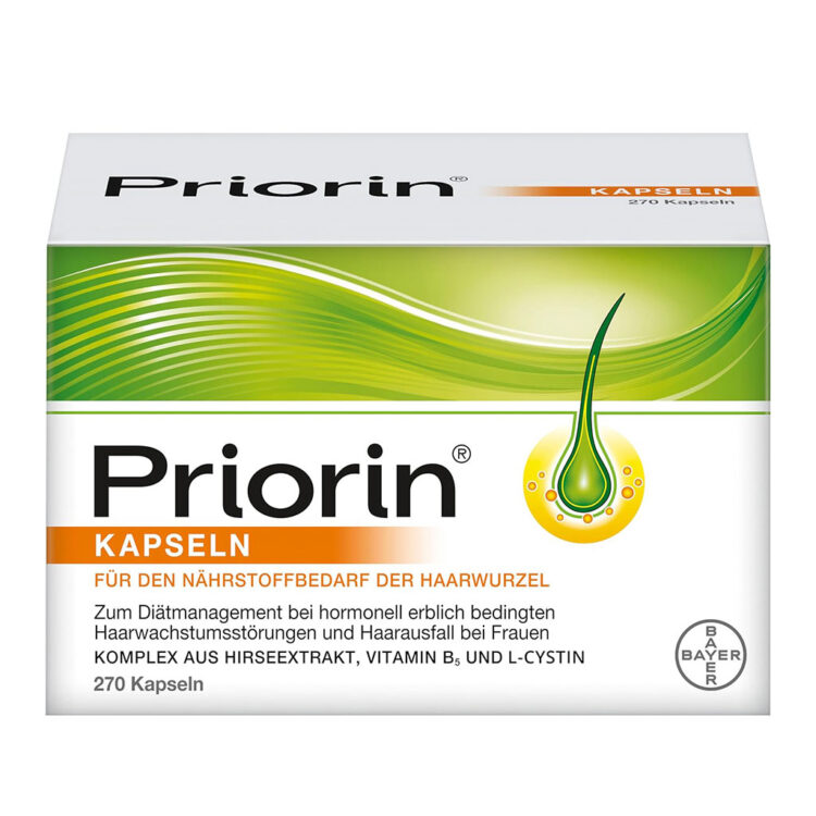 مکمل ضدریزش پریورین Priorin® بایر آلمان 270 عدد طرح جدید (کدتخفیف اعمال شده)