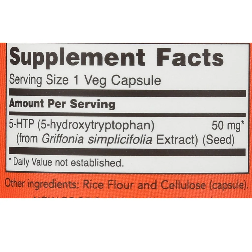 مکمل ضد افسردگی 5-HTP برند NOW دوز 100mg