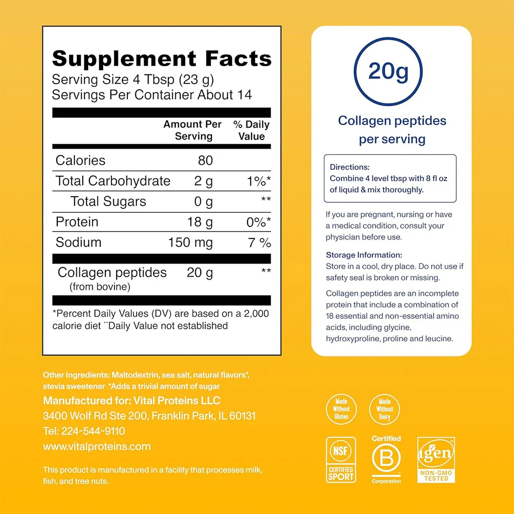 پودر کلاژن و پپتاید Vital Protein طعم وانیل