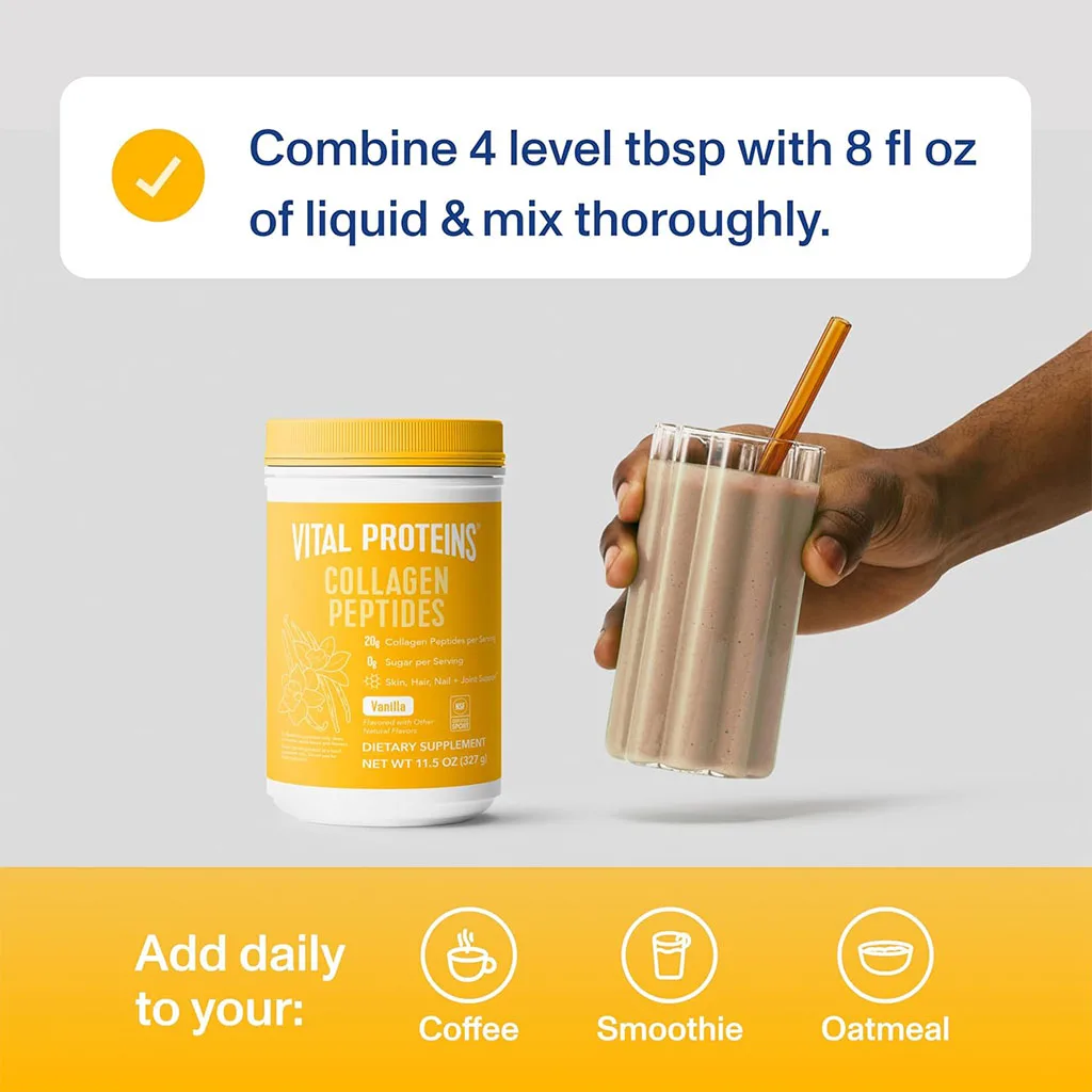 پودر کلاژن و پپتاید Vital Protein طعم وانیل