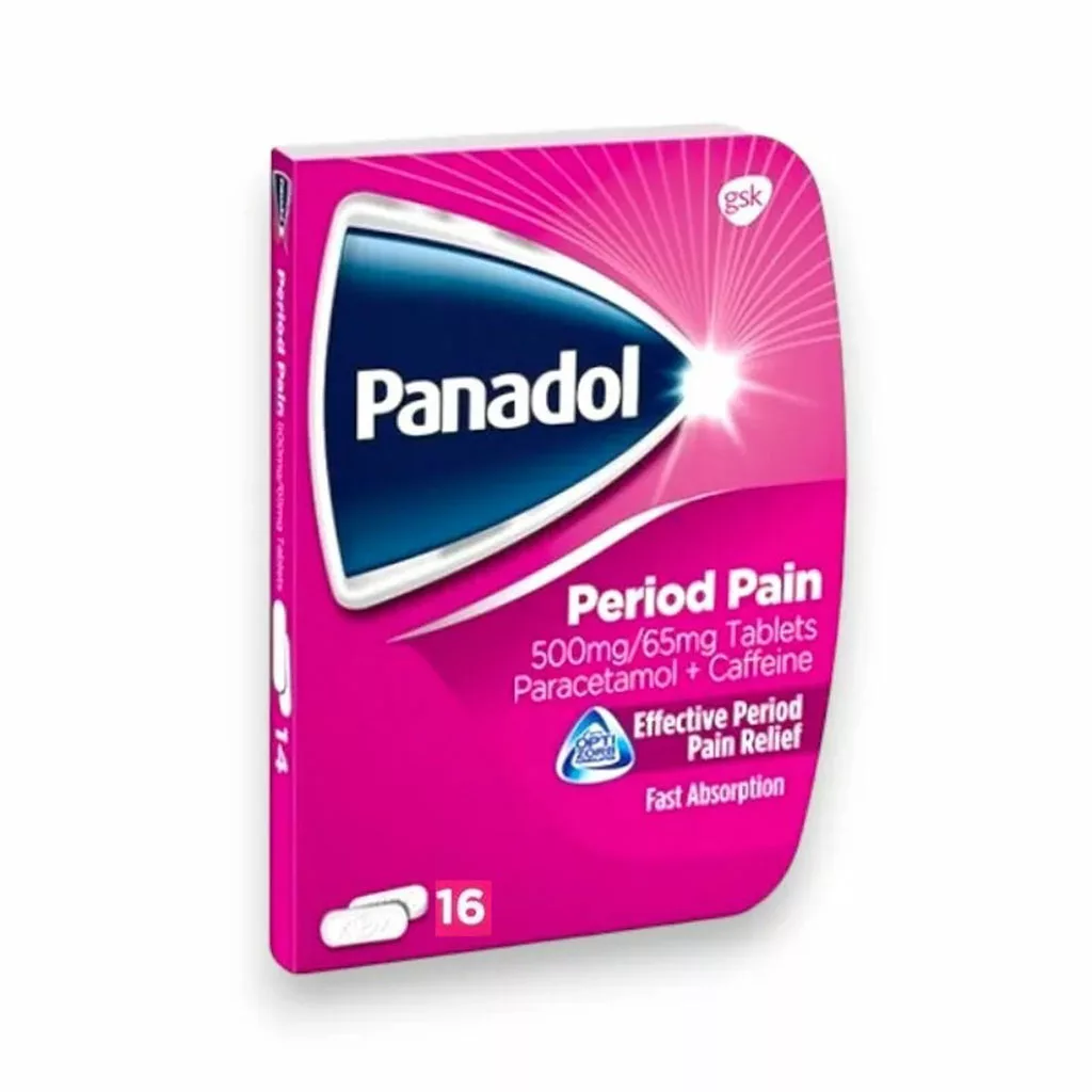 ضد درد پریود پانادول 14عدد Paracetamol & Caffeine Period Pain Panadol