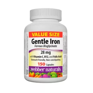 مکمل تخصصی آهن 28mg وبر نچرالز GENTLE IRON حاوی B12,Folic Acid