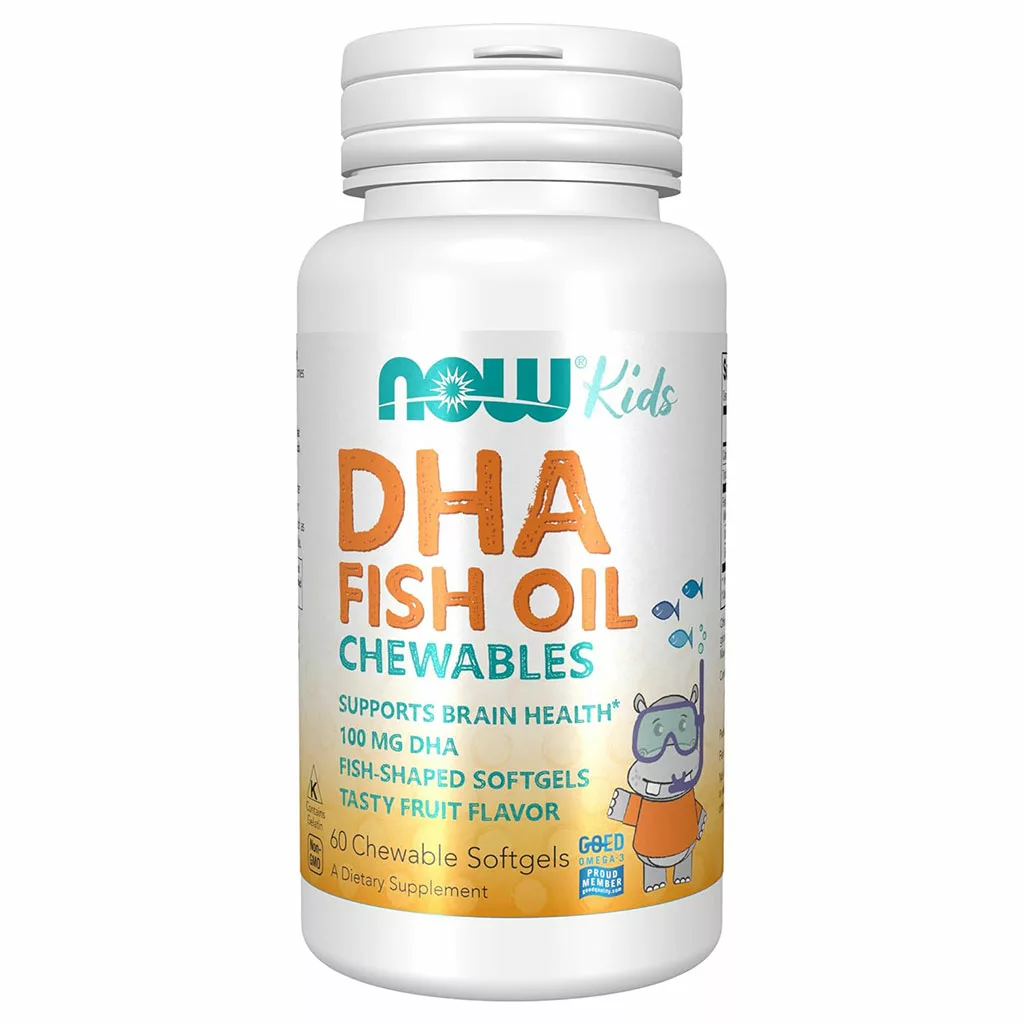 مکمل DHA FISH OIL کودکان NOW طعم میوه جویدنی KIDS