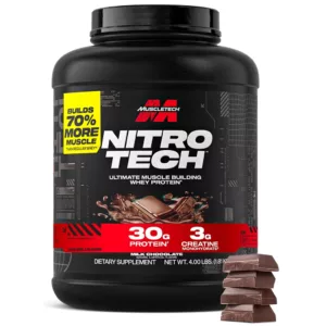 مکمل پروتئین whey وی ماسل تک NITRO TECH در 3 طعم جذاب