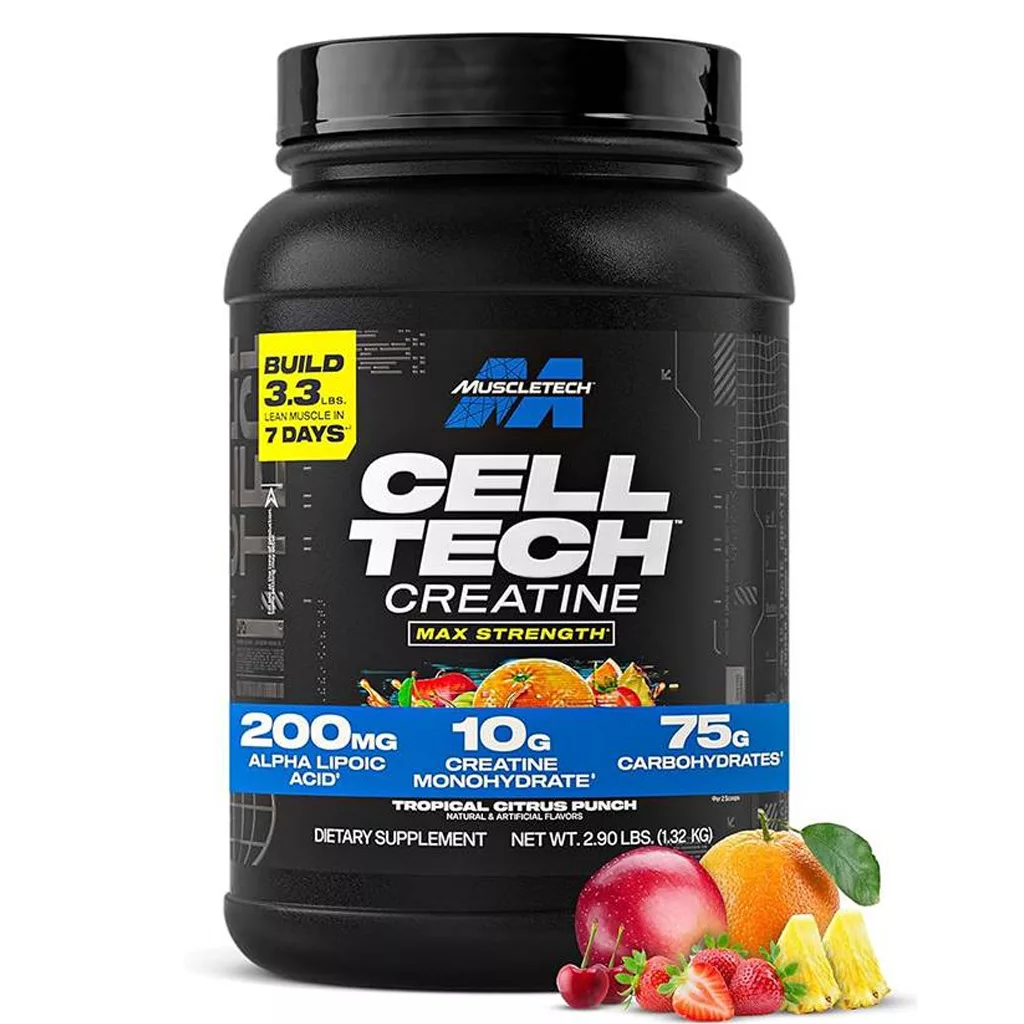 کراتین ماسل تک ترکیبی + مونوهیدرات cell tech حجم 1.320kg طرح جدید