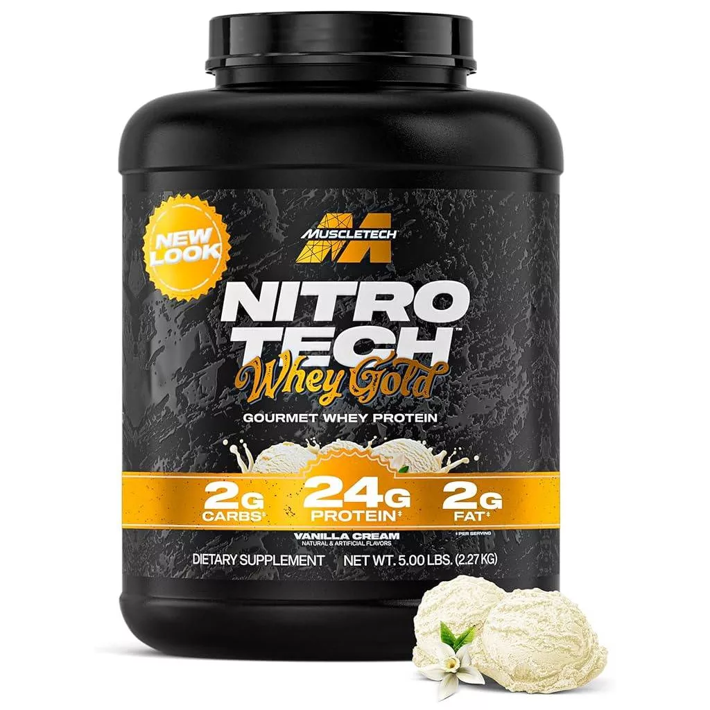 پروتئین وی Whey Gold ماسل تک NITRO TECH در 3 طعم جذاب
