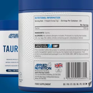 مکمل تائورین taurin اپلاید نوتریشن