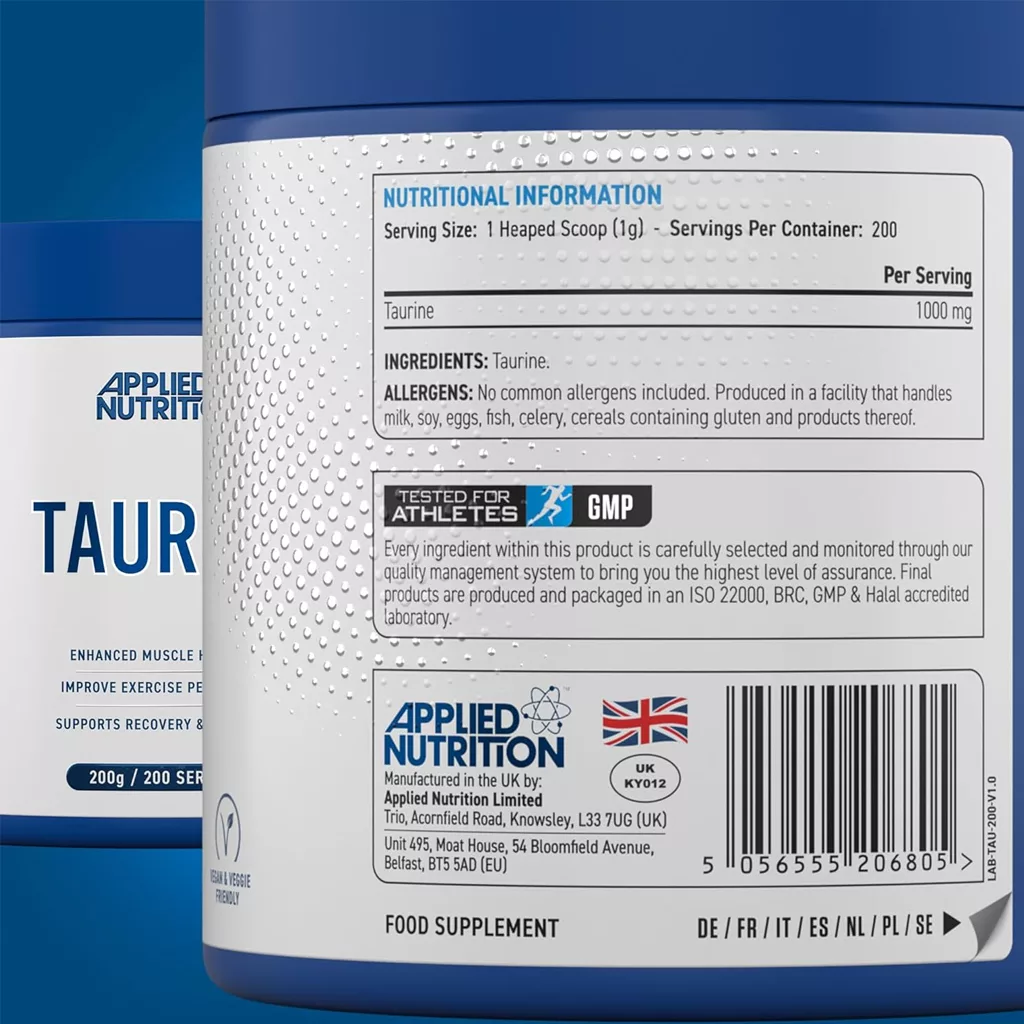 مکمل تائورین taurin اپلاید نوتریشن