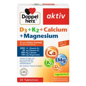 مکمل منیزیم کلسیم k2 d3 اکتیو دوپل هرز