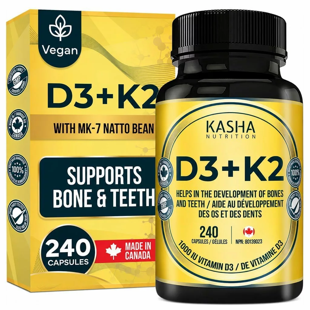 مکمل ویتامین دی ۳ و کا ۲ D3+K2 کمک بح حفظ سلامت دندان و استخوان