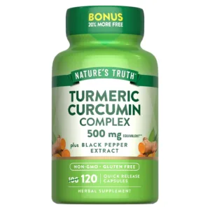 مکمل ترمریک کورکومین نیچر تروث 500mg TURMERIC CURCUMIN Plus BLACK PEPPER زردچوبه‌ زنجبیل USA