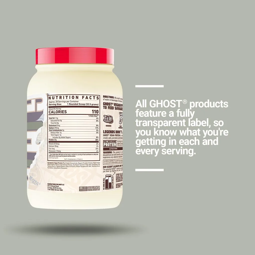 پروتئین گیاهی GHOST آمریکا VEGAN protein کاملا وگن