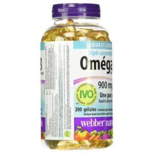 امگا ٣ وبر نچرال 900mg دوز EPA+DHA=900 تعداد 200