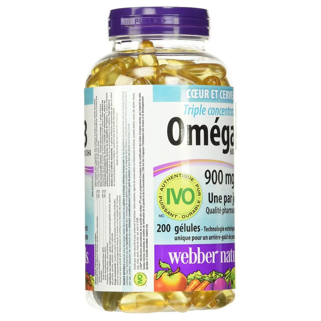 امگا ٣ وبر نچرال 900mg دوز EPA+DHA=900 تعداد 200