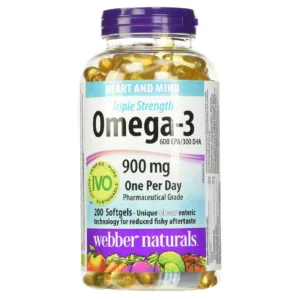 امگا ٣ وبر نچرال 900mg دوز EPA+DHA=900 تعداد 200