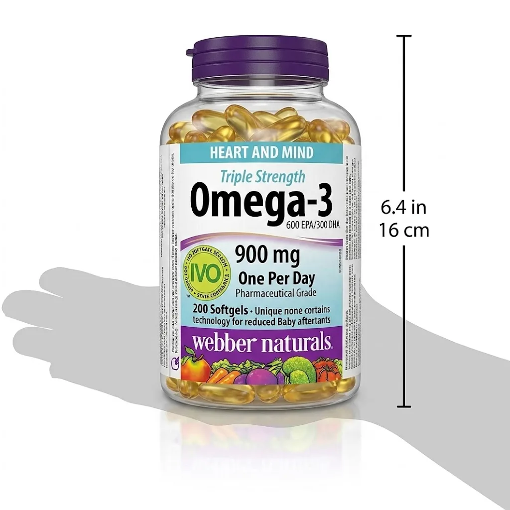 امگا ٣ وبر نچرال 900mg دوز EPA+DHA=900 تعداد 200