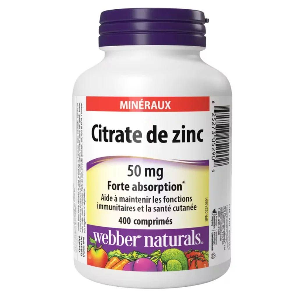 زینک سیترات 50mg وبر نچرال Zinc Citrate