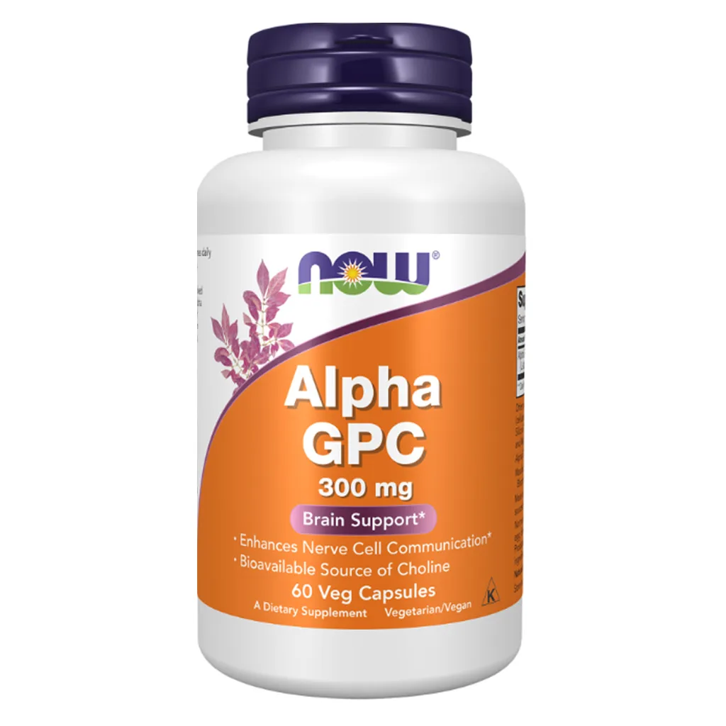 مکمل Alpha GPC NOW منبع کولین افزایش حافظه و تمرکز 300mg
