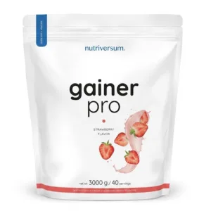 گینر nutriversum افزایش حجم 3 کیلوگرم توت فرنگی gainer
