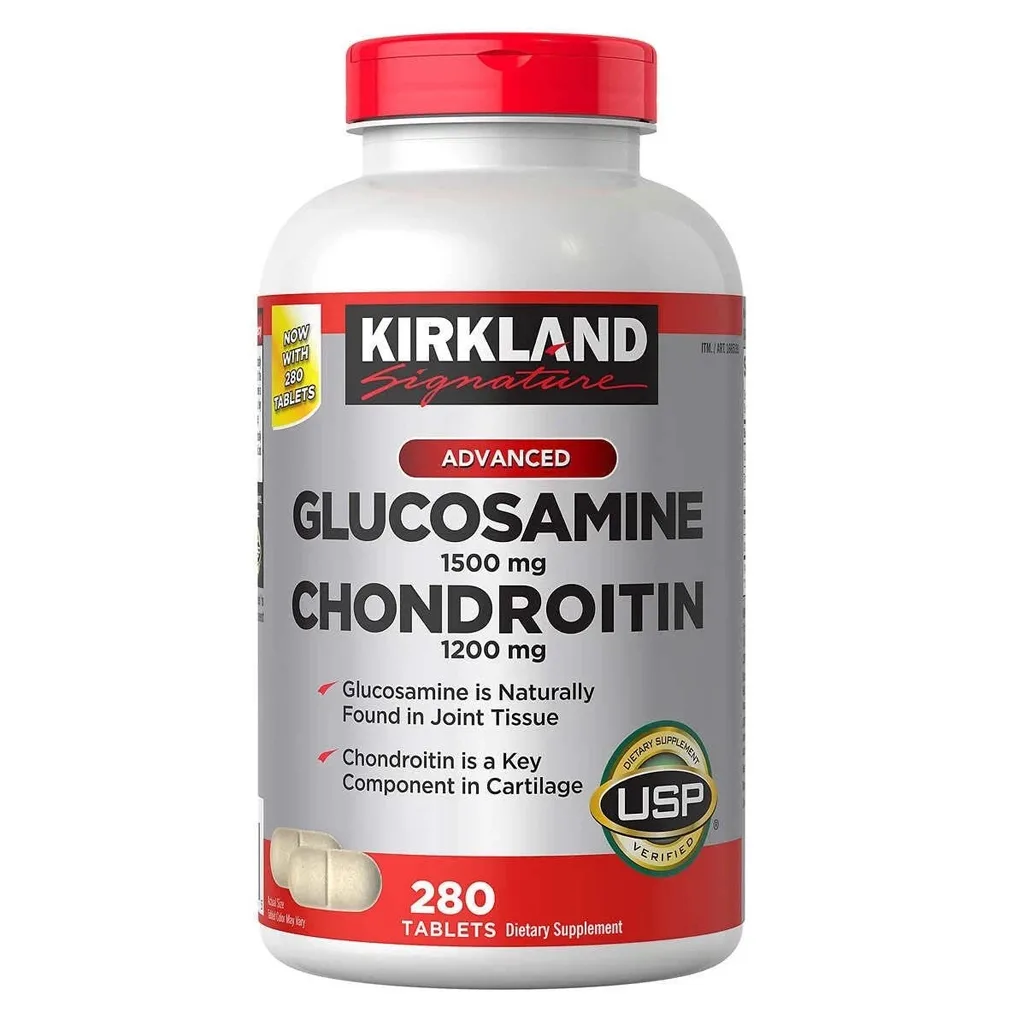 مکمل گلوکوزامین 1500mg کوندورامین 1200mg کرکلند 280تایی ADVANCED