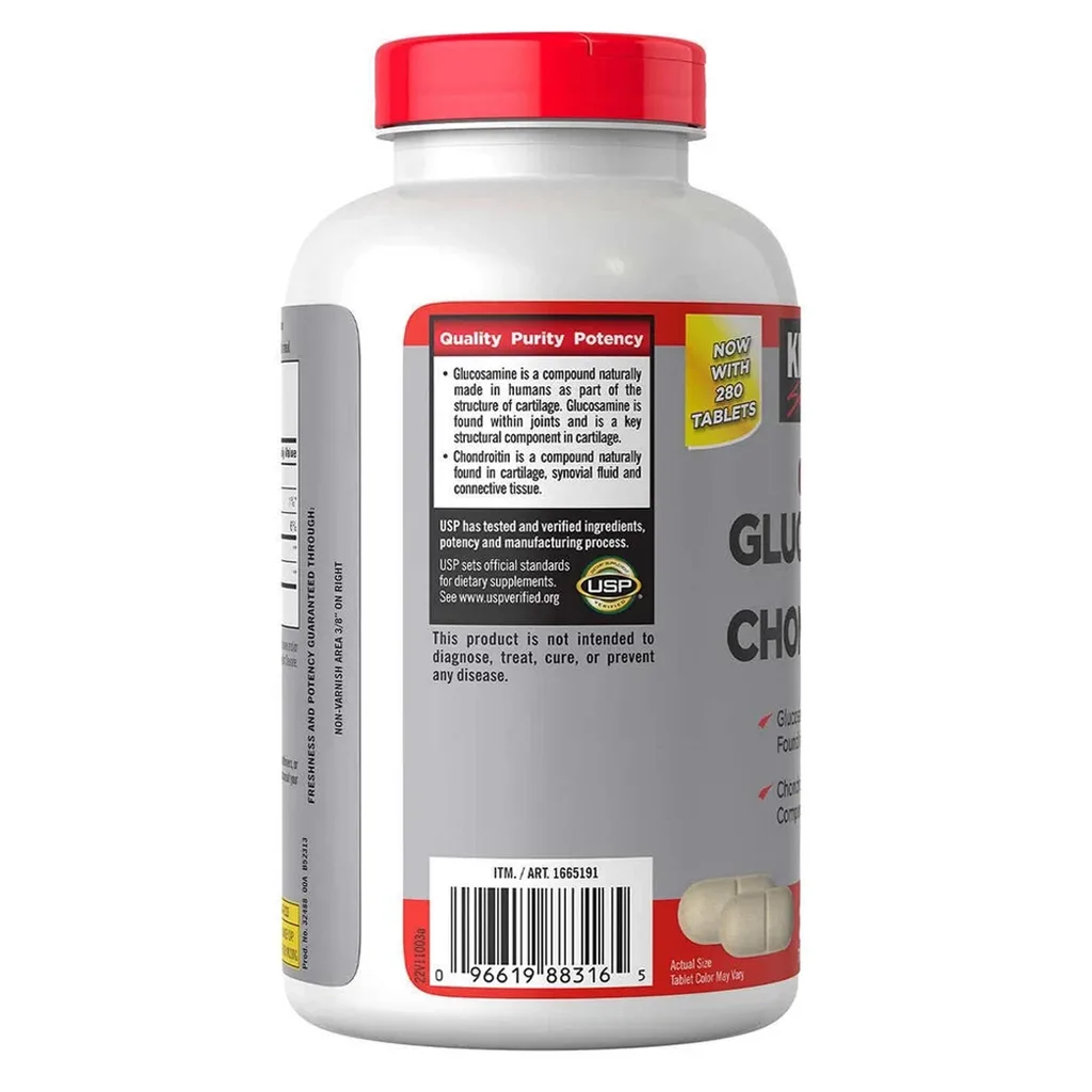 مکمل گلوکوزامین 1500mg کوندورامین 1200mg کرکلند 280تایی ADVANCED