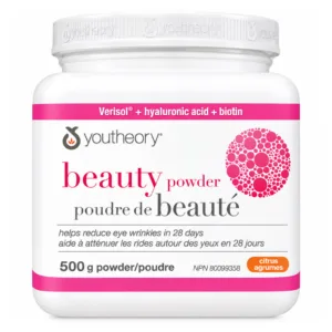 پودر بیوتی یوتئوری beauty powder youtheory هیالورونیک بیوتین پپتید کلاژن Verisol